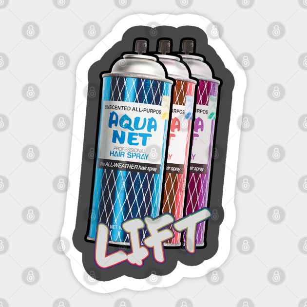 Do You Even Lift? Aqua Net Sticker by namelessshape